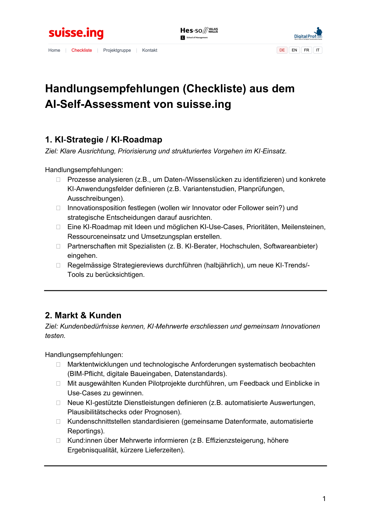 Vorschau Checkliste